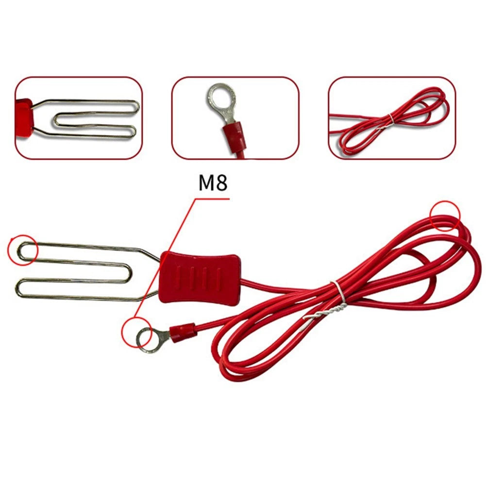 Electric Fence Ground Connection Kit with Stainless Steel Alligator Clips