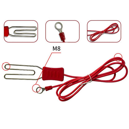 Electric Fence Ground Connection Kit with Stainless Steel Alligator Clips