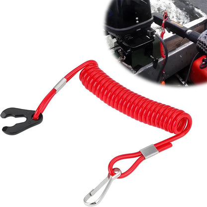 Outboard Engine Stop Lanyard for Watercraft Motors (6E9-82575-09)
