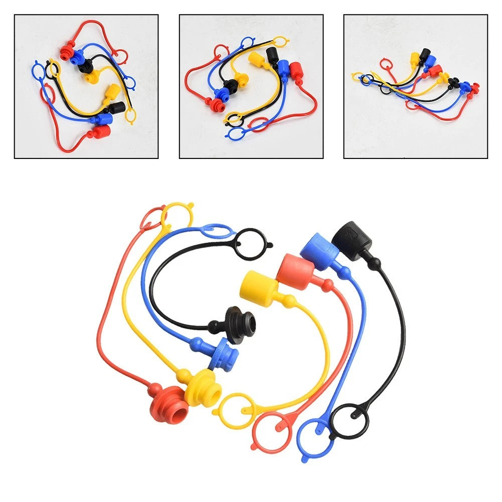 Set of 4 Colorful Quick Coupler Adapters for Hydraulics