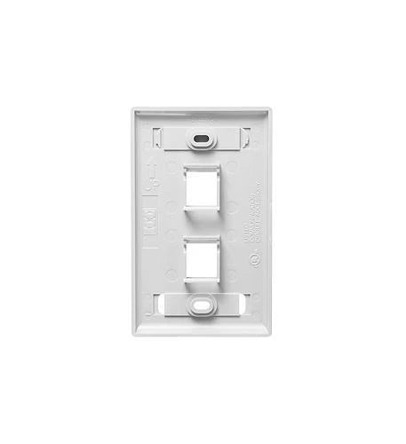 1-Gang 2-Port Faceplate for ICC IC107S02WH