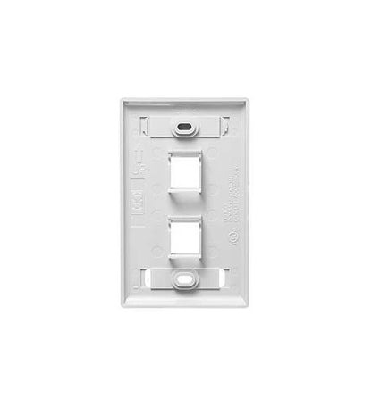 1-Gang 2-Port Faceplate for ICC IC107S02WH