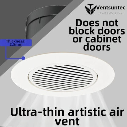 75mm Thin Circular Vent Grille for Fresh Air Outlet Inlet Cover