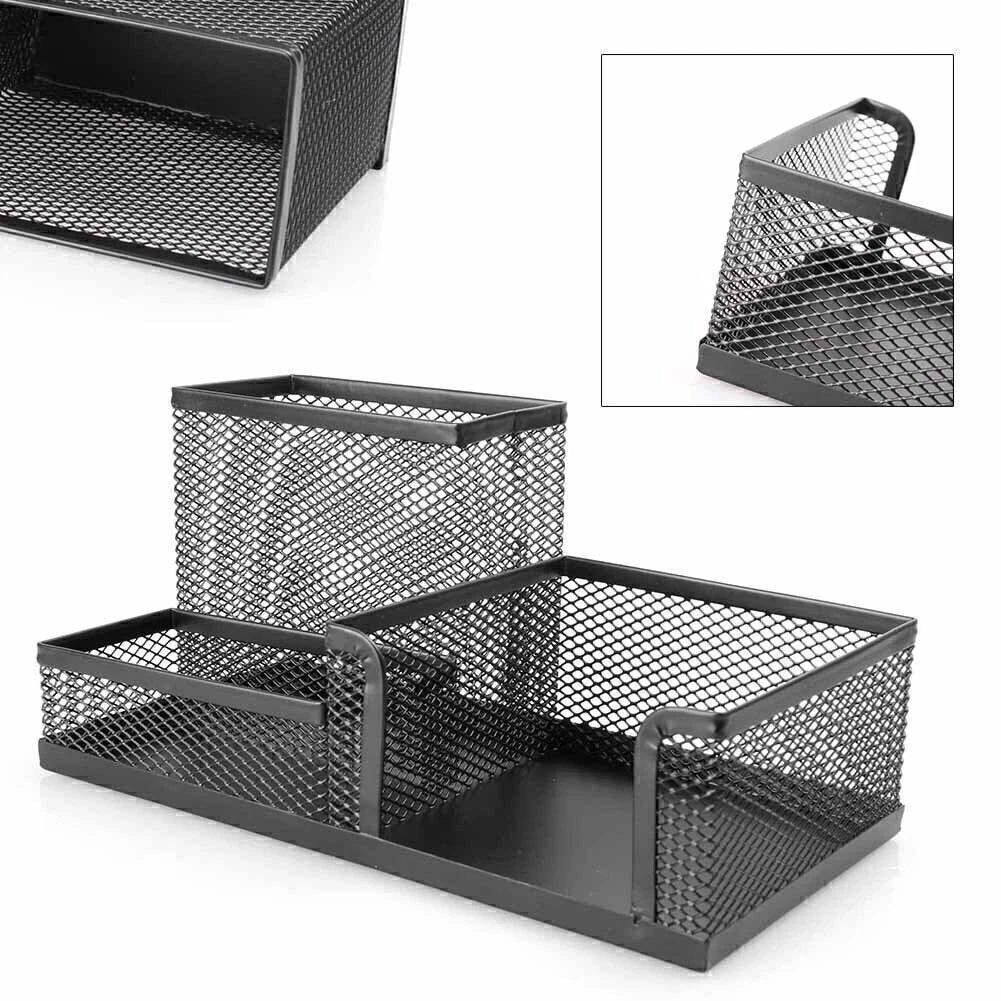 Black Metal Mesh Desktop Organizer for Office Supplies (2023)
