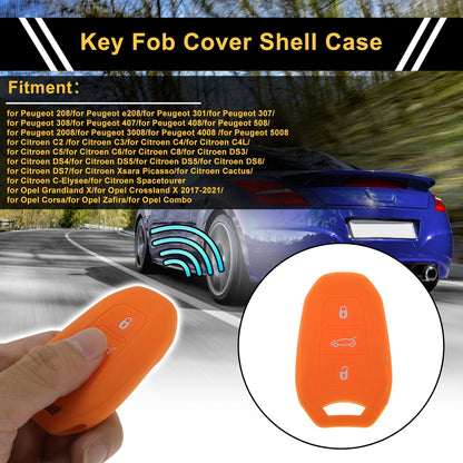 Key Fob Shell Cover Case for Peugeot 208/e208 (2019–2023)