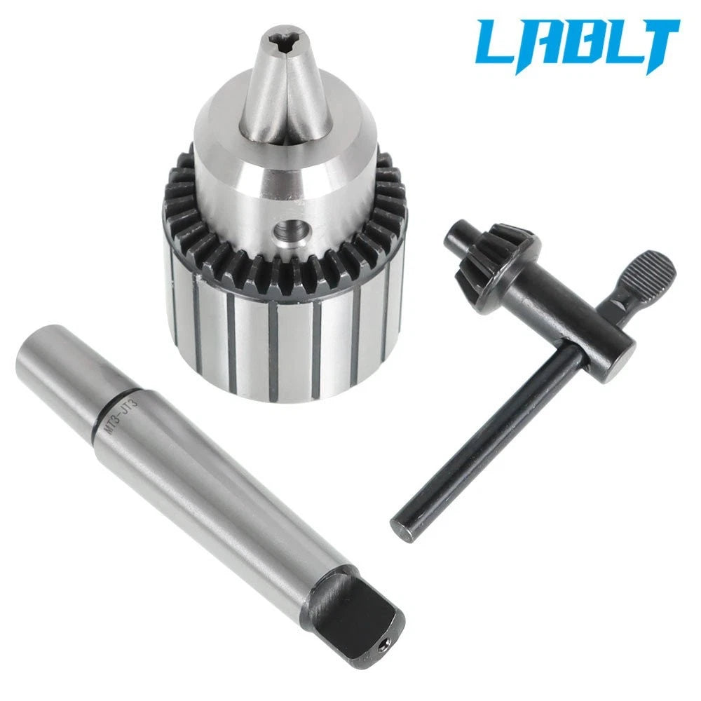3/4" MT3 Taper Drill Press Chuck for Heavy Duty Use with Chuck Key