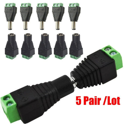 10x DC12V Power Plugs Jack Socket for CCTV Adaptor