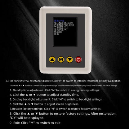 Handheld Battery Voltage Internal Resistance Tester with Display