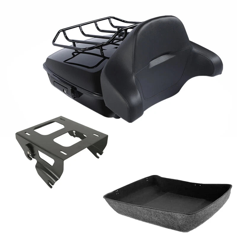 Chopped Trunk Backrest & Solo Mount for Harley Touring Road Glide (2014–2026)