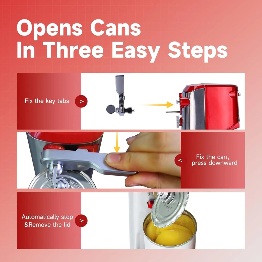 Electric Can Opener for Under Cabinet (Heavy Duty, Smooth Edge)