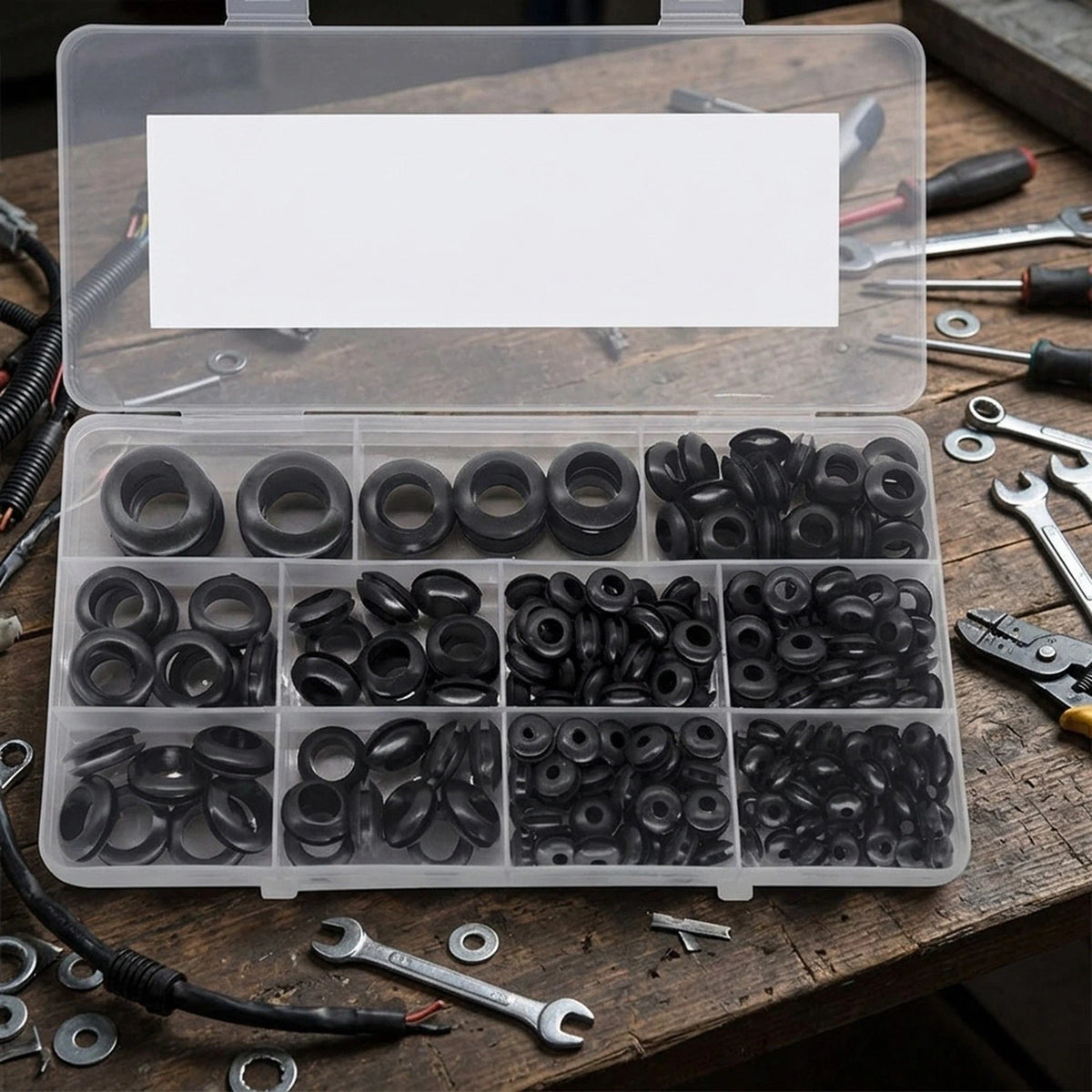 215Pcs Rubber Grommets for Various Wiring Applications