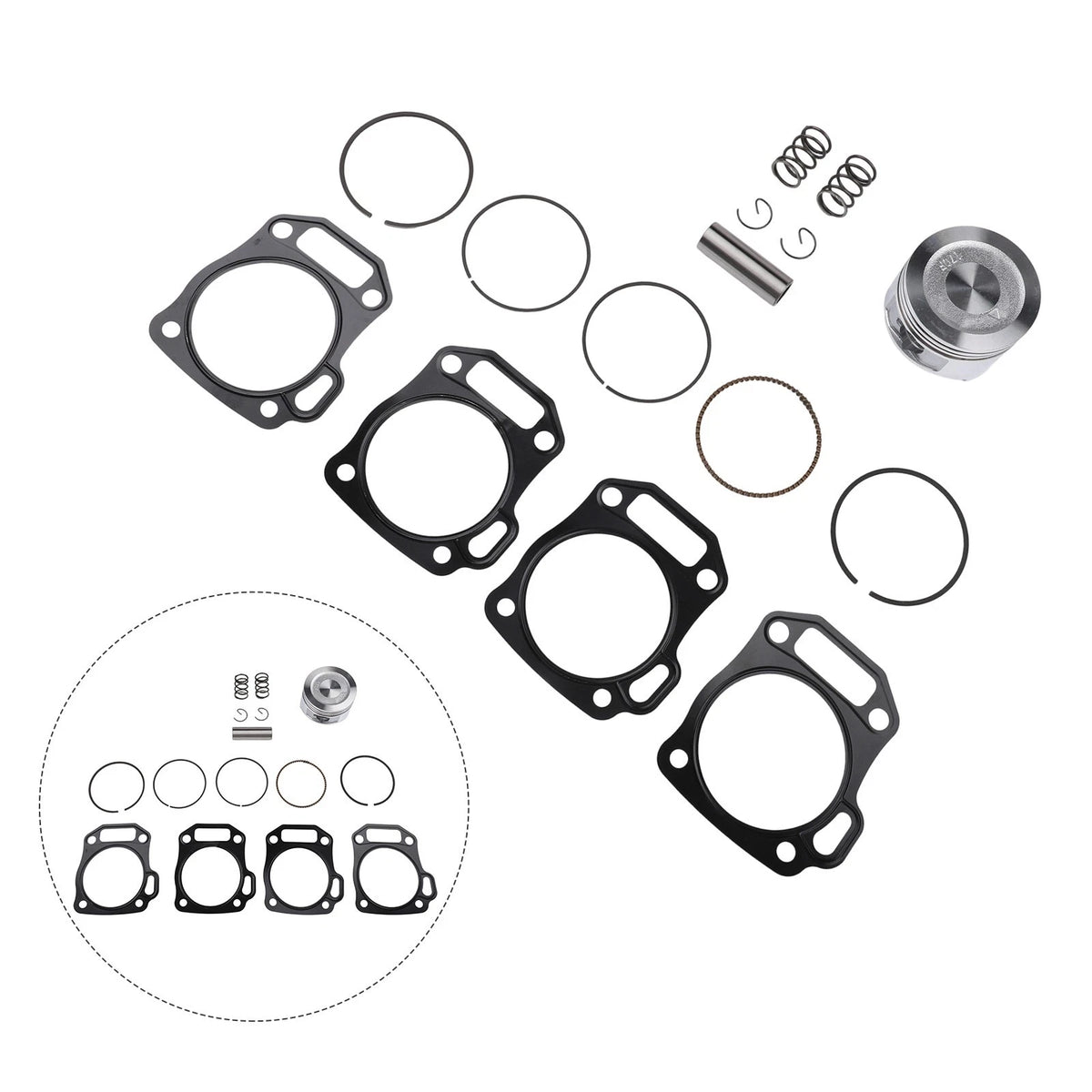 Flat Top Piston Kit for High-Performance Engines
