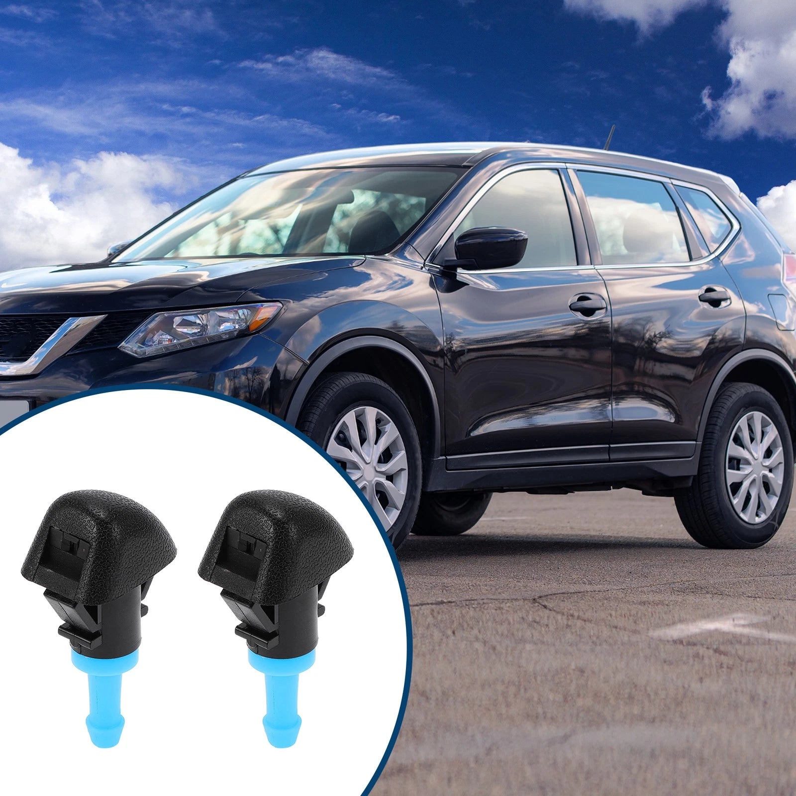 Front Windshield Washer Nozzles Replacement 2 Pcs for Subaru Outback (2000–2014)