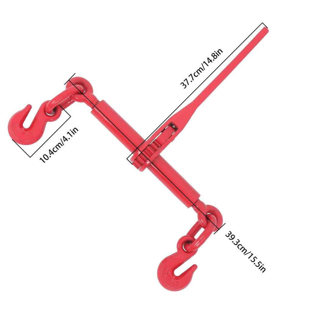 2 Pack Ratchet Load Binders for Securing Tie Down Chains (5/16" - 3/8")