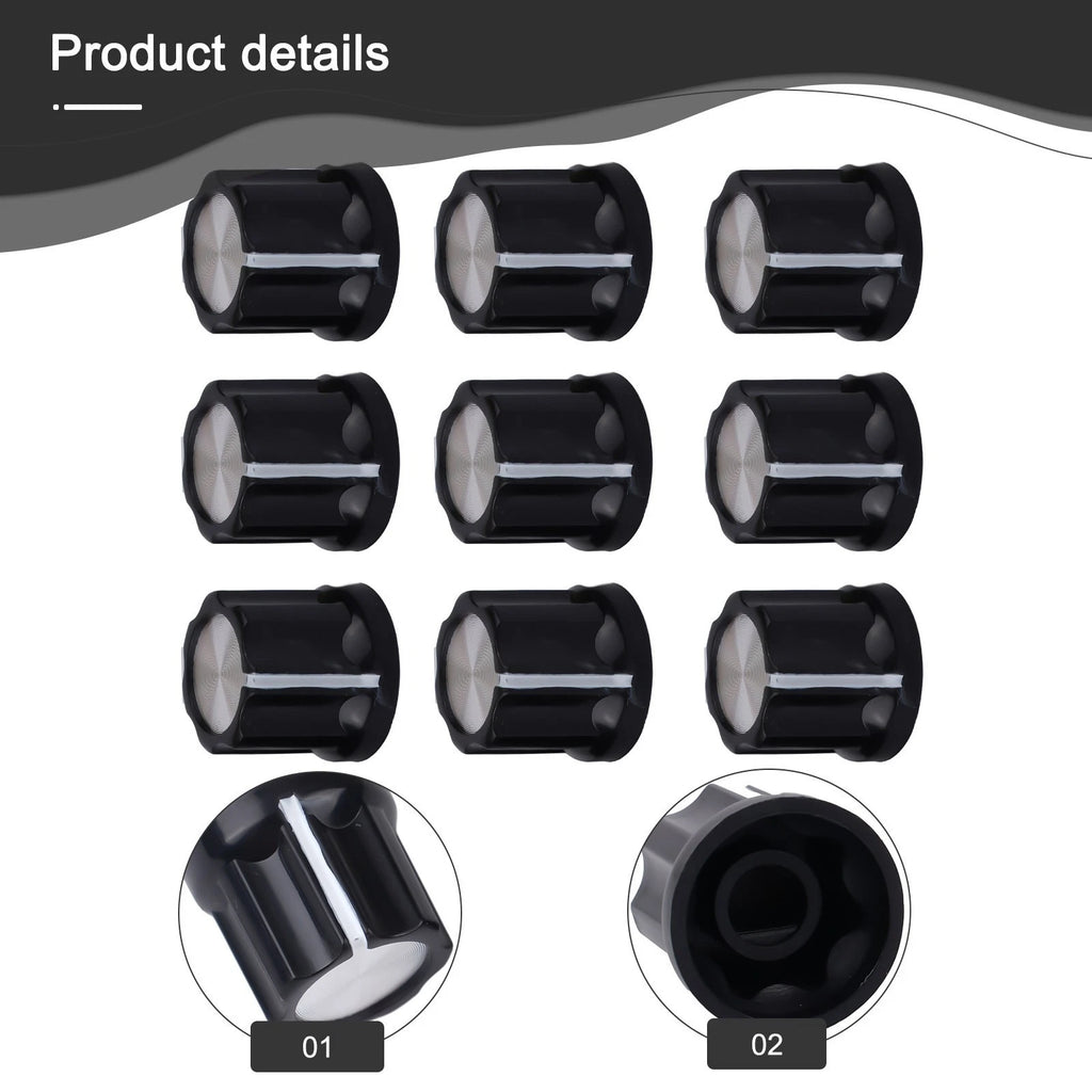 10pcs Tone Knobs for Electric Guitar Potentiometer Volume Control