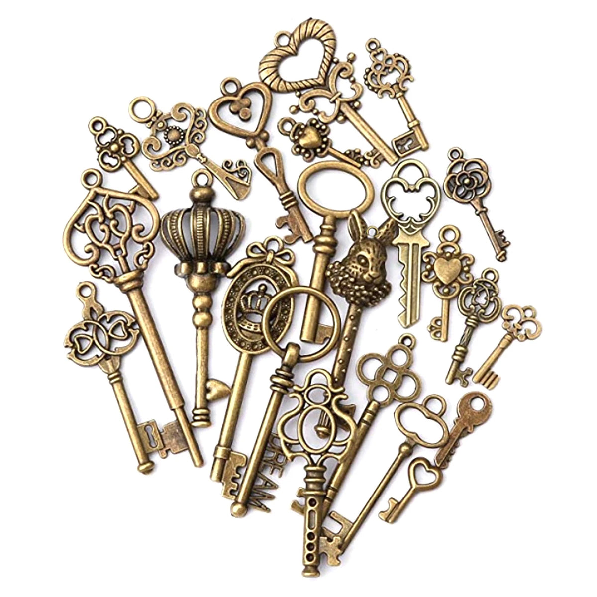 Skeleton Keys Necklace Pendant for DIY Crafts