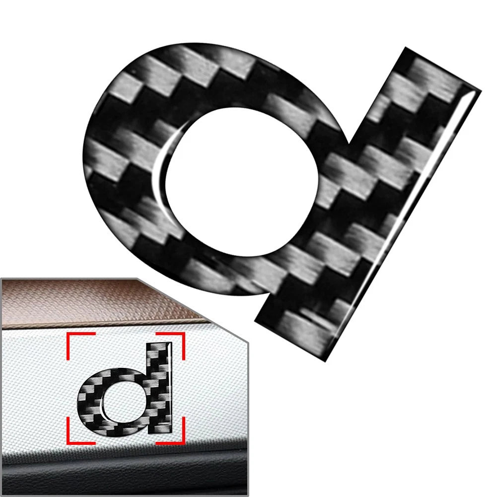 Lowercase Alphabet Letter Decals for Car Badge Emblem