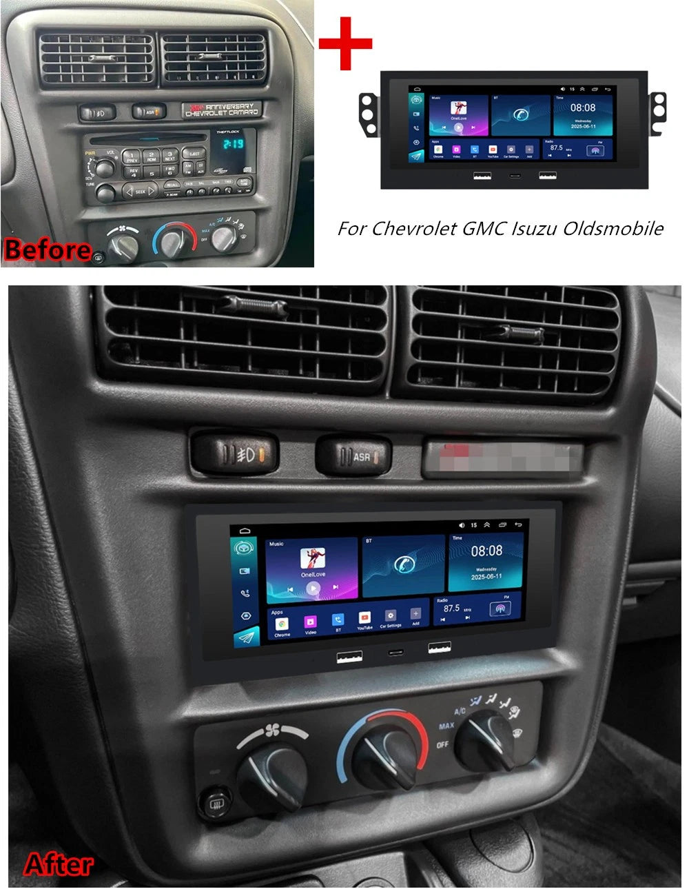 6.86'' Android Car Stereo GPS Radio for Chevrolet GMC Isuzu (2015–2023)