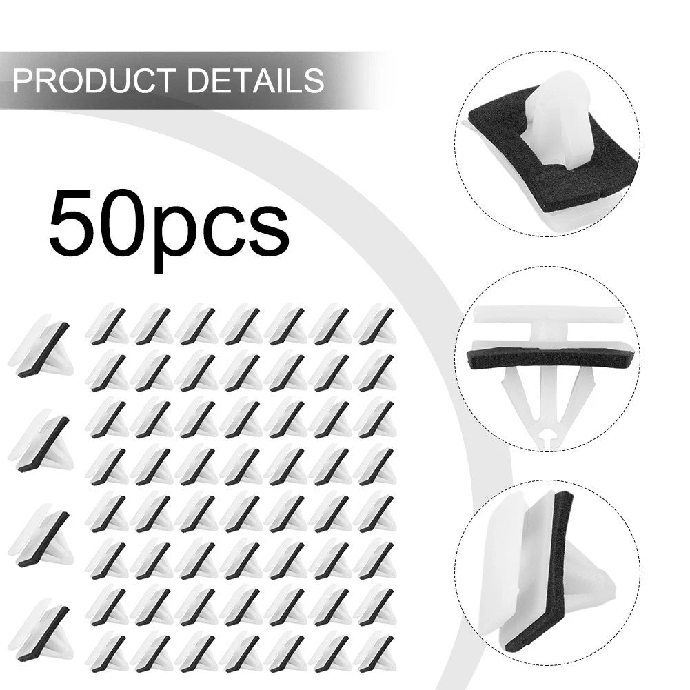 50Pcs Rocker Panel Clip Fasteners for Ford MKC (2015–2020)