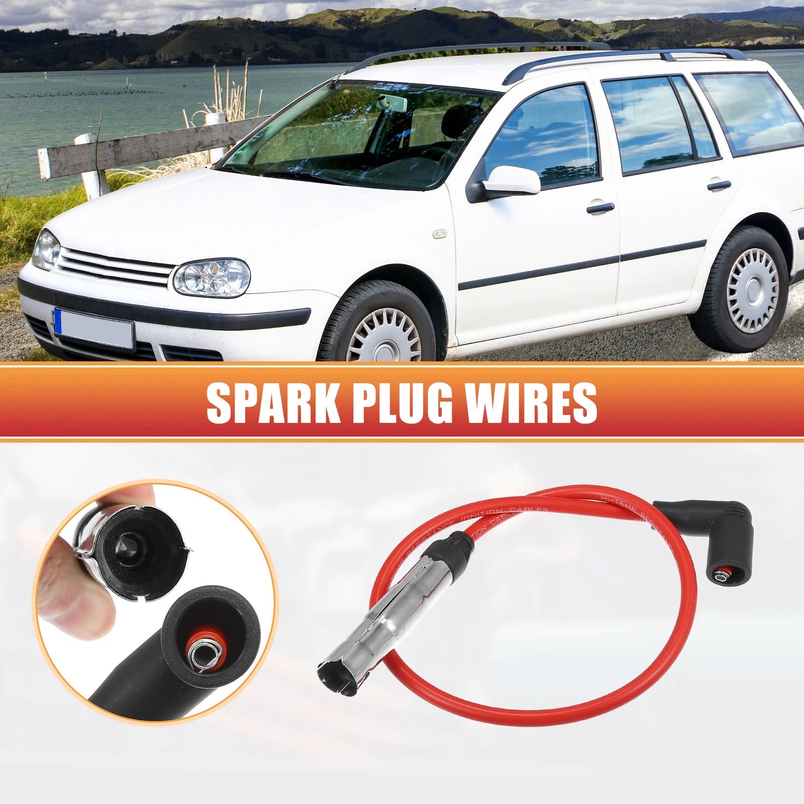 Spark Plug Wire and Ignition Coil Cable Set for Volkswagen Beetle (2010–2019)