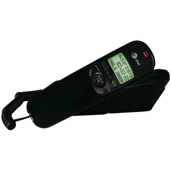 Corded Trimline Phone with Caller ID for AT&T TR1909B (Black)