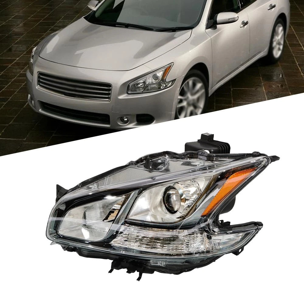 Headlight Assembly for Nissan Maxima (2009–2014) HID Light Gray Clear Left