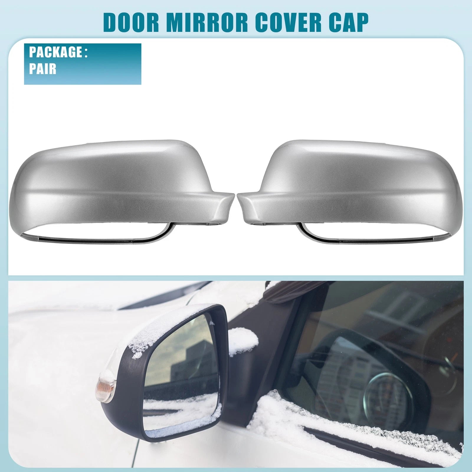 Rearview Mirror Cover Pair Replacement for VW Jetta (2011–2018)