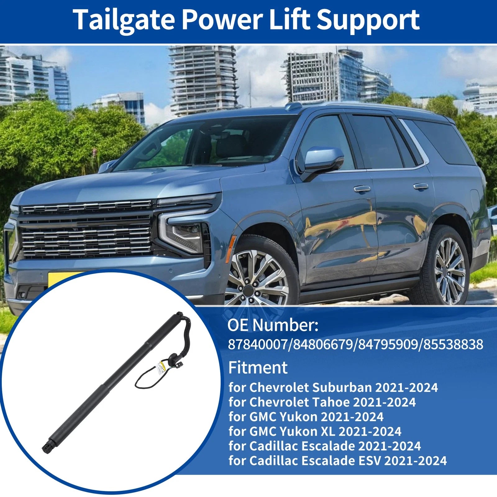 Tailgate Power Lift Support Replacement for Chevy Suburban Tahoe (2021–2024)