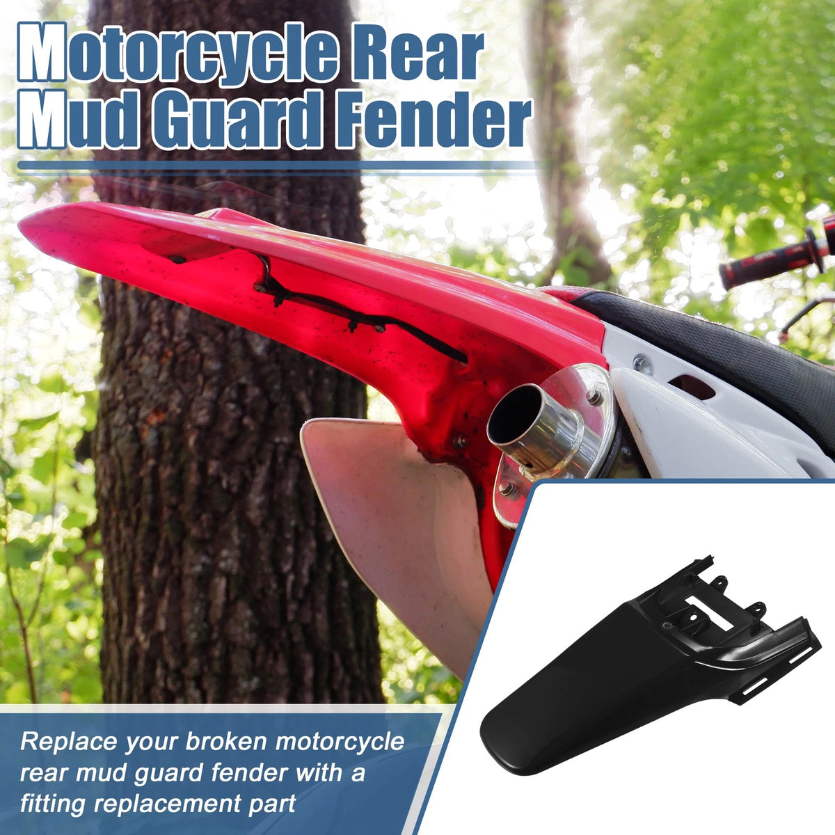 Rear Tail Mud Guard Fender for Honda XR50 CRF50 50cc 70cc 110cc (2000–2023)