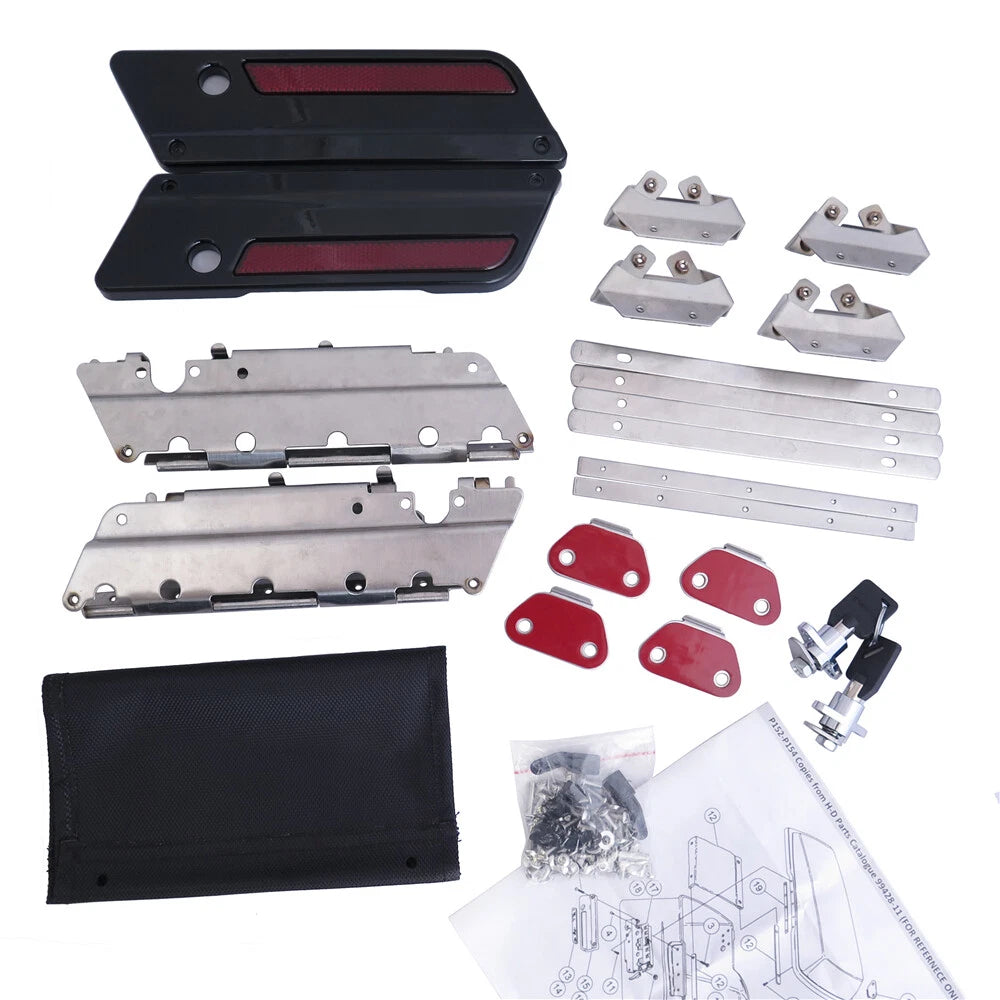 Saddlebag Hardware Latch Hinges Kit for Harley Touring FLT FLH (1993–2013)