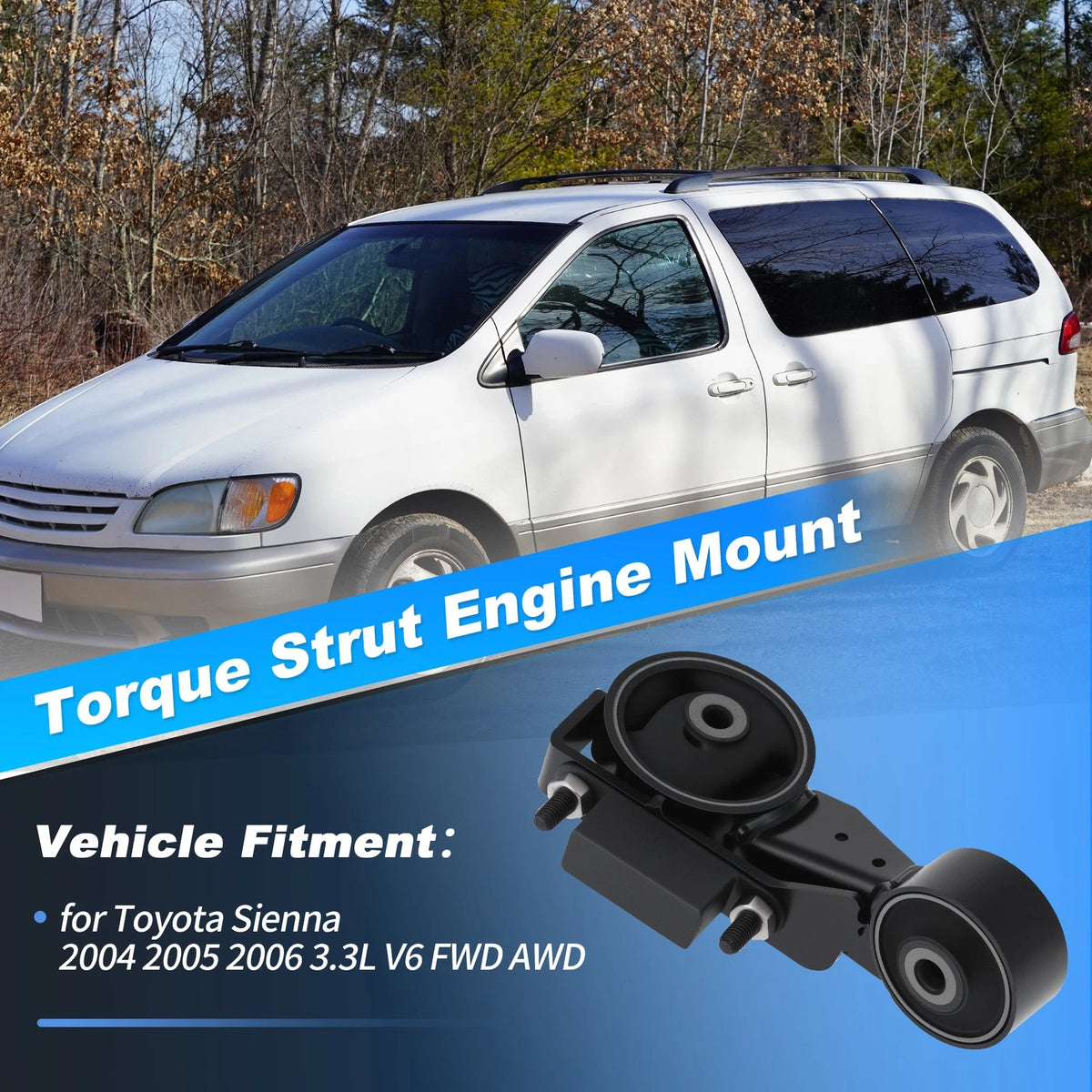Engine Torque Strut Mount for Toyota Sienna (2004–2006) A4257 FWD AWD