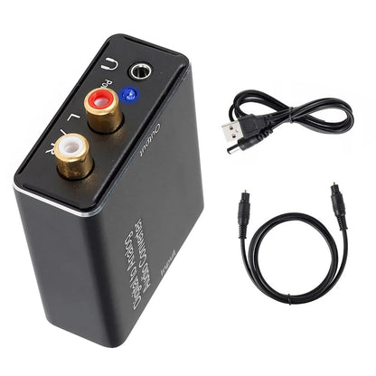 ABS Digital Fiber Optical Coaxial to Analog 3.5mm Audio L/R Converter Adapter