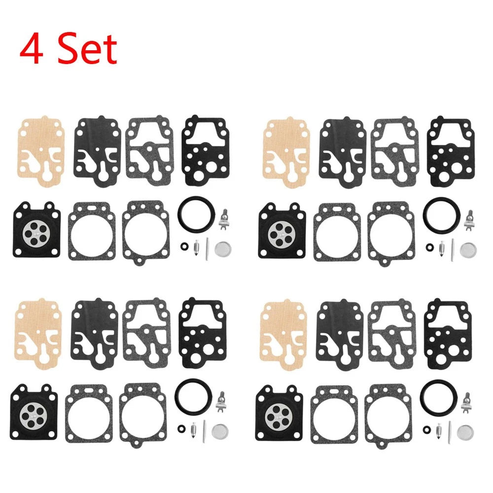 Set of 4 Carburetor Repair Kits for Honda GX25 GX35 (WALBRO K20-WYJ D20-WYJ K10-WYB)