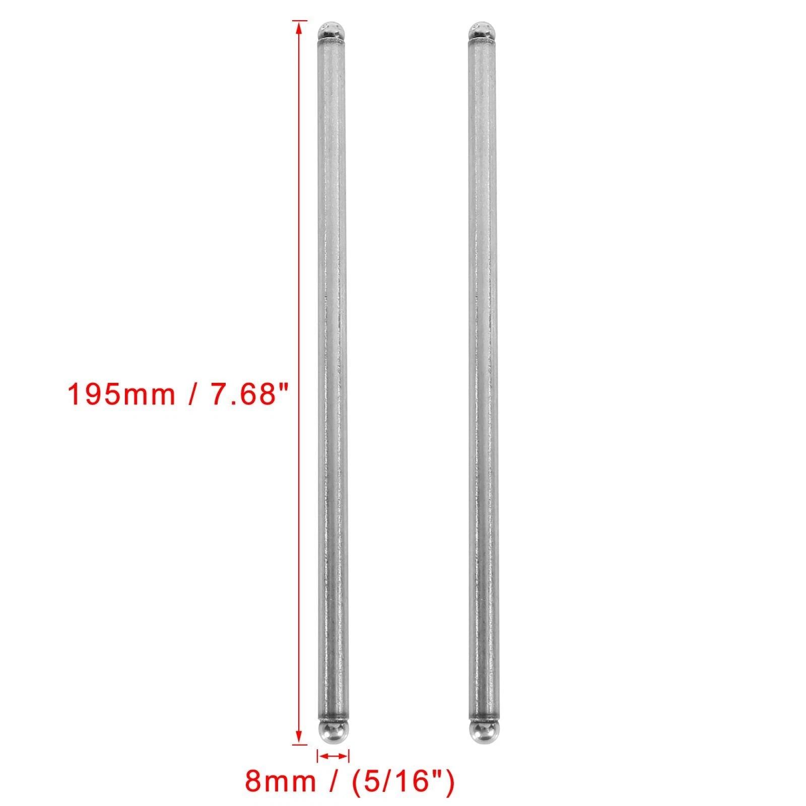 16PCS Push Rods 7.68in Replacement for Chevy Small Block SBC 262 (1969–1974)