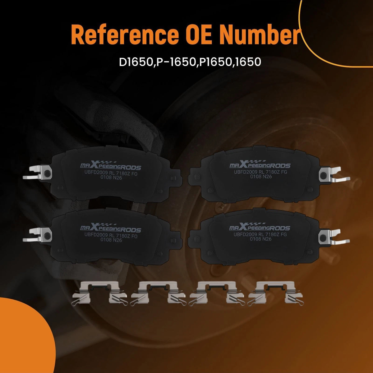 Set of 4 Front Ceramic Brake Pads for Nissan Altima (2013–2025) / Leaf (2014–2018)