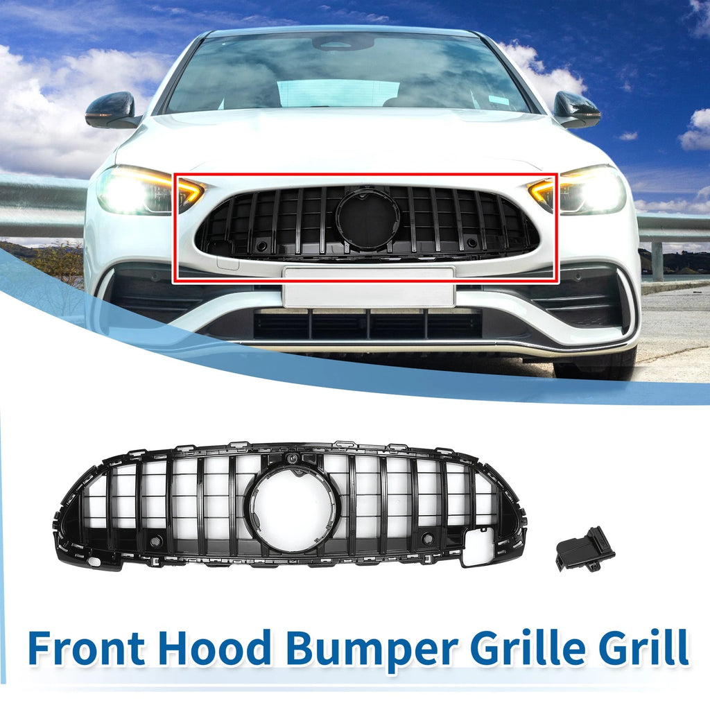 Front Upper Bumper Grille Grill for Mercedes-Benz C200 (2023–2023)