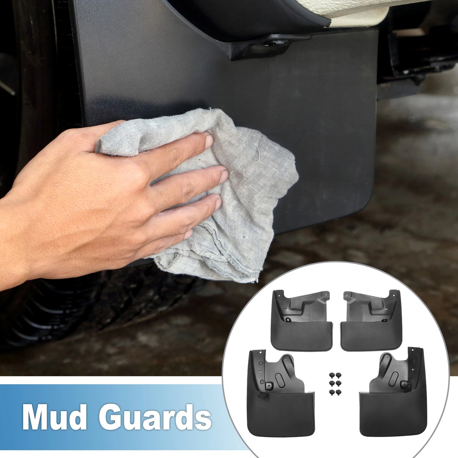 Mud Flaps Splash Guards Replacement Set for Toyota Tundra (2022–2024)