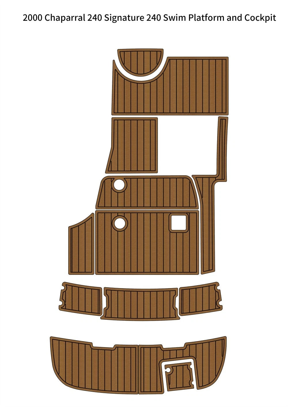 EVA Teak Deck Flooring for Chaparral 240 Signature (2000)