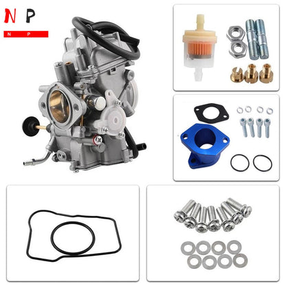 Carburetor with Air Box Cleaner Joint for Yamaha Warrior 350 YFM350X (1987–2004)