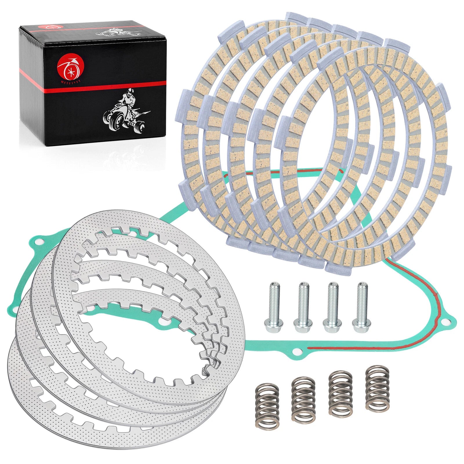 Clutch Friction Steel Plates Kit w/ Gasket for Honda CR80 CR85 (1980–1985)