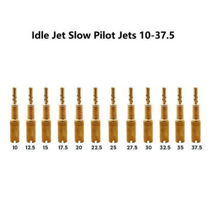 12pcs Idle Jet Slow Pilot Jets for Mikuni TM VM28/486 HSR42/45/48 (N/A)
