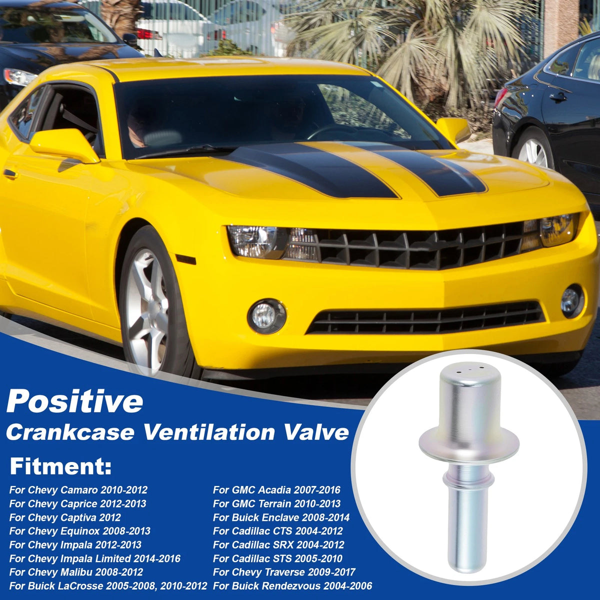 PCV Valve Replacement for Chevrolet Camaro Caprice Equinox Impala Malibu (2005–2019)