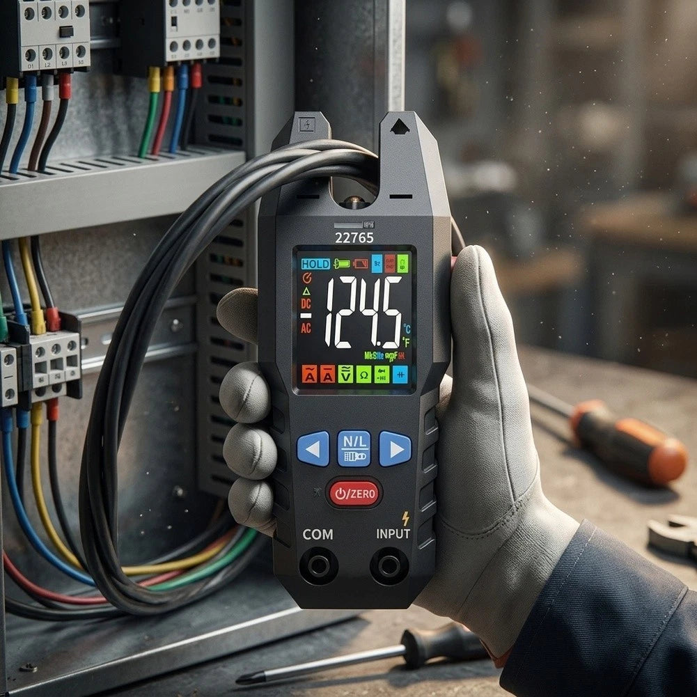 Digital Clamp Multimeter U-Shaped Jaw 200A AC DC Voltage Current Tester