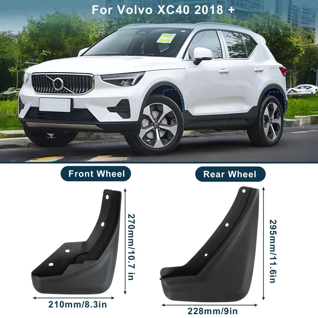 Mud Flaps Kit for Volvo XC40 (2018–2024) No-Drill Installation