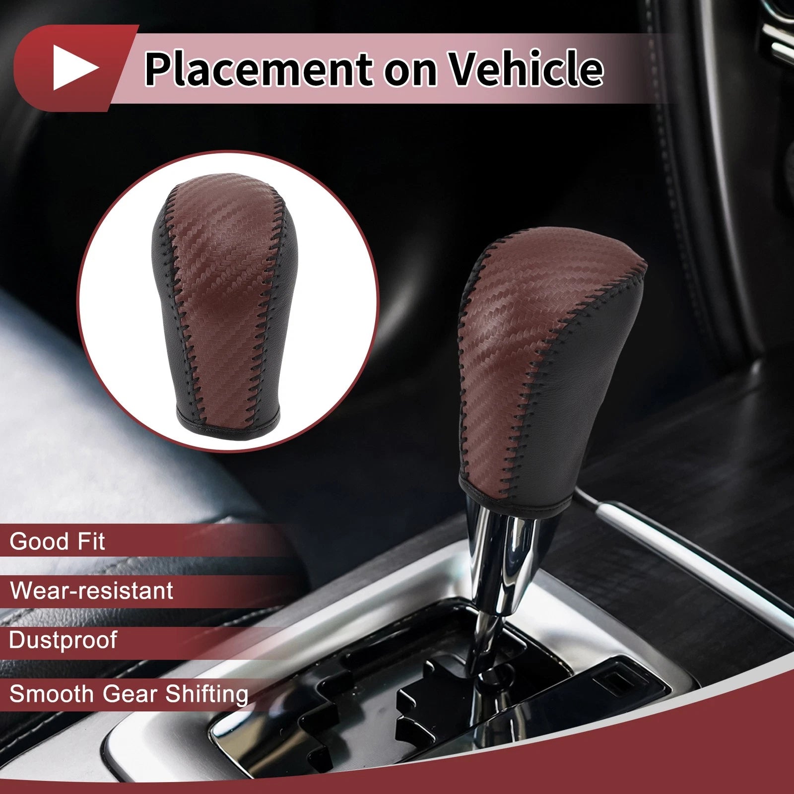 1Pc Gear Shift Knob Cover Replacement for Subaru Forester (2006–2012)