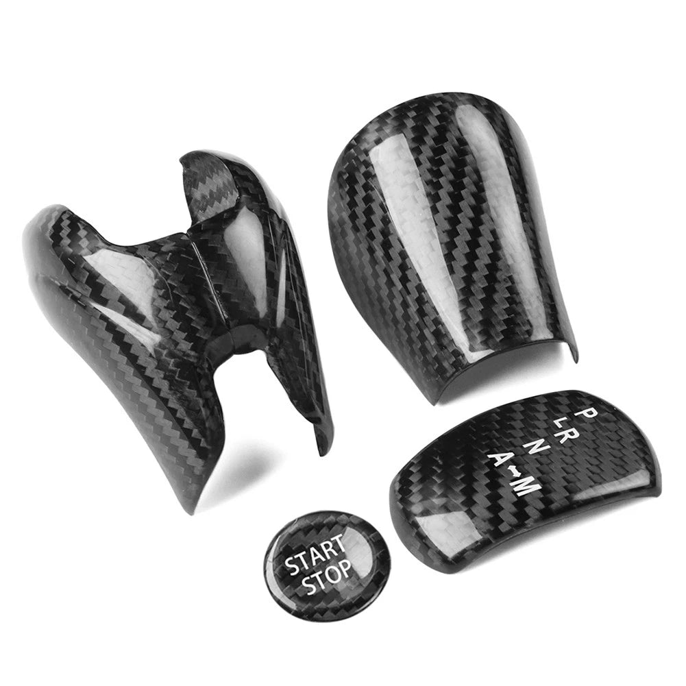Gear Shift Knob & Engine Start Stop Button Cover Trim for Nissan GTR R35 (2008–2016)