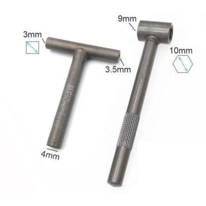 Set of 4 Motorcycle Engine Valve Screw Regulating Tools with Feeler Gauge