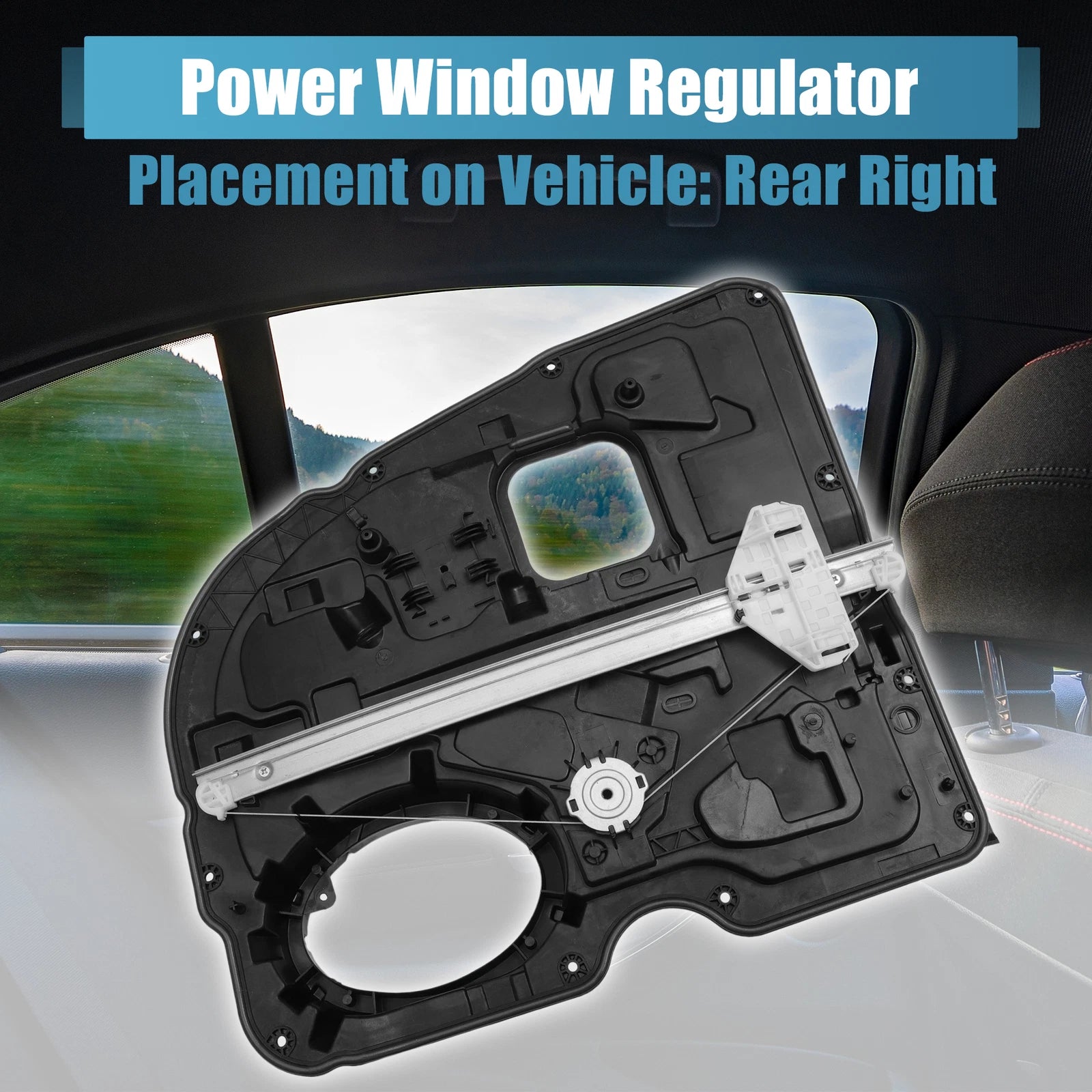 Rear Right Power Window Regulator for Dodge Ram 1500 (2010–2018)