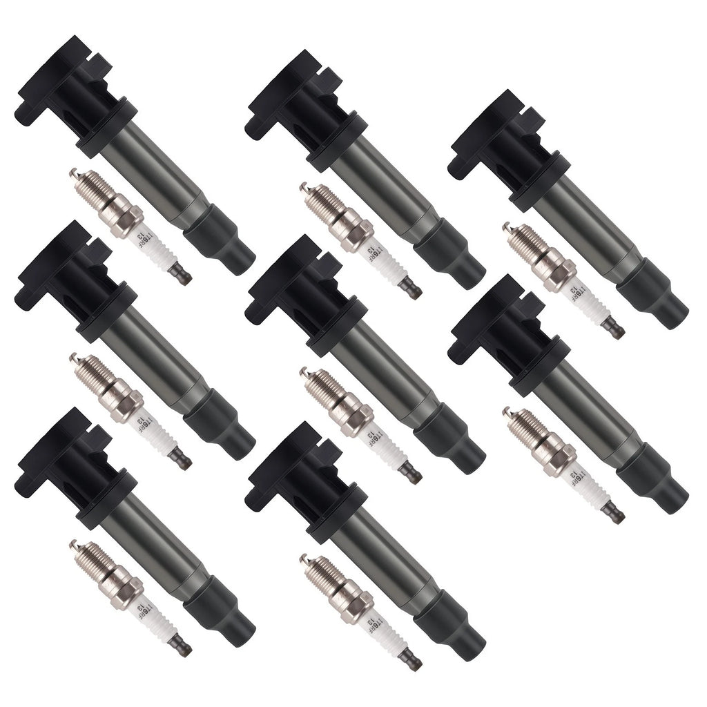 8x Ignition Coil Spark Plugs for Cadillac DTS SRX STS 4.6L V8 (2007–2011)