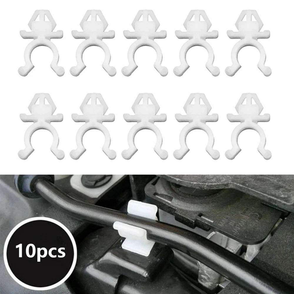 10Pcs Hood Rod Holder Clips for Nissan (65722-01E00, 6572201E00)